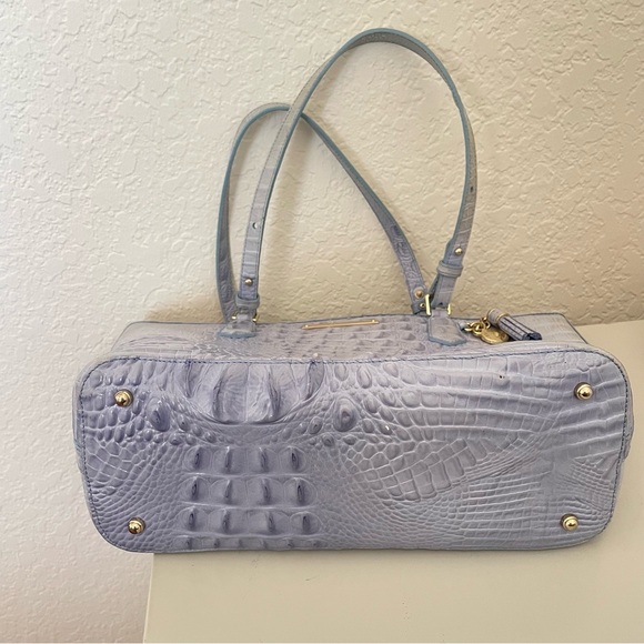 Brahmin Medium Asher Melbourne Leather Purse Periwinkle Blue - Picture 7 of 11